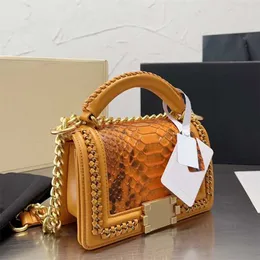 Borse da sera borsa a tracolla borse a tracolla borse di lusso borse da donna firmate borsa da donna catena di lusso struttura in pelle di serpente moda tracolla da donna