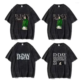 女性用Tシャツkpop特大TシャツのD-Dayグラフィックヴィンテージ韓国ファッションカジュアルY2Kトップサマーユニセックススウェットシャツ