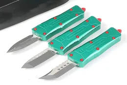 Nuovo arrivo High End Green MT UT AUTO Coltello tattico D2 Stone Wash Blade CNC 6061-T6 Maniglia Coltelli regalo EDC con borsa in nylon