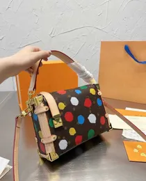 أكياس مصممة الجذع الجانبية yk louiseits womens canvas الكتف الكتف viutonits حقيبة اليد رسمت النقاط متعددة الألوان bag m46396 m21460 m46358 عالية الجودة