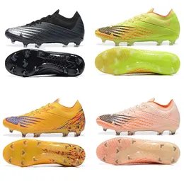 Furon v6+ pro fg futbol ayakkabısı botlar fg futbol botları tasarımcı ayakkabı koçluk oyun eğitim ayakkabıları siyah pembe sarı yeşil boyut 40-45