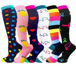 6 Paar Krankenschwester-Kompressionssocken zum Laufen, Krankenschwester-Kompressions-Sportsocken, Medias De Compresion Chaussette De Compression L2207144034438