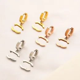 Simple Fashion Stud Earrings Boutique Designer Charm Earrings Christmas New Jewelry Stud 18K Gold Plated Womens Family Birthday Love Gift Earrings