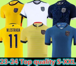 2023 24 Ekwador E Stupinan Plata Puchar Świata Męskie koszulki piłkarskie 23 23 Martinez Hincapie D. Palacios M. Caicedo Home Away 3rd Fotball Men Shirts