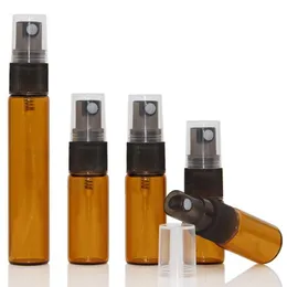3 5 10 15 20 ml gram mini Amber Cam Sprey Şişesi Atomizer Doldurulabilir Parfüm Şişesi Flakan İnce Sis Boş Kozmetik Örnek Hediye Pahj içerir