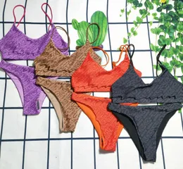 Costume da bagno sexy bikini di lusso da donna bikini firmati viola