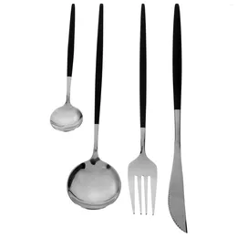 Dinnerware Sets Tableware Cutlery Kit Stainless Steel Reusable Silverware Spoon Steak Fork Portable Flatware Travel Kits