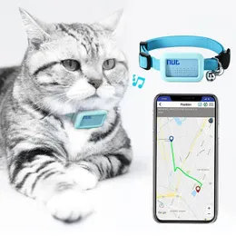 Trackers PET GPS Tracker Antilost Collar Cat Puppy Smart Bluetooth Locator Waterproof Activity Monitor Tracking Device för små hundar