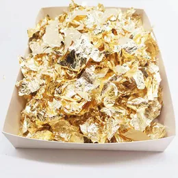 Stampare 1 kg imitazione fiocchi d'oro Frammenti di foglie d'oro Fraghi dorati Flega scaglie di pittura doratura decorazioni per unghie arti artigianato oro