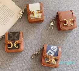 Classic Creative leather Keychain Car Key Buckle Woman Wallet Bags Pendant Purse Bag Car Cute Keychain Handmade Leather Lipstick Mini headset bag Keychains