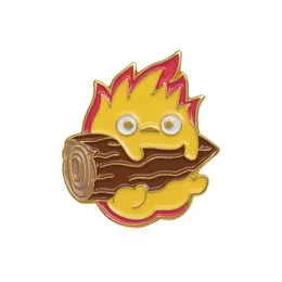 Cartoon Accessories Calcifer Log Hard Enamel Pin Studio Ghibli Fire Brooch Drop Delivery Baby Kids Maternity Products Dhouy