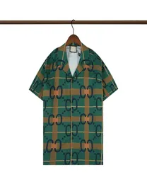 LuxuryMen039s Casual Shirts Men High Quality Summer Feather Bronzing Print Shirt Streetwear Top Breathable Short Sleeve4224015