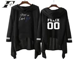 Kpop Stray Kids spring black women hooded hoodie sweatshirt Idol cotton clothes album i am who Harajuku women039s clothing Y204749994