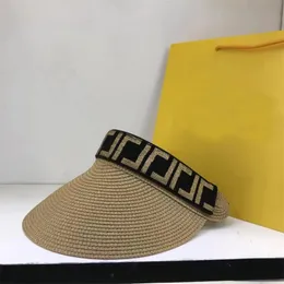 Visor de designer feminino Cap boné de beisebol para homens femininos Casual Hat Straw Hat Letter F Casquette Beach Sunshats Travel Hats Caps Caps