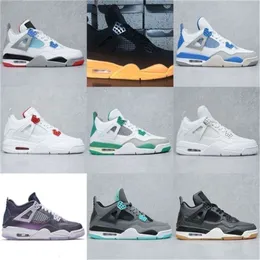 with Shoes Box J4 University Blue 4s Basketball Shoes Black 4 Fire Men Starfish Metallic Orange Green What the Mushroom Mens Sports Outdoor Shoes