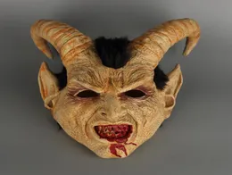 Neue gruselige Maske Dämon Teufel Luzifer Horn Latexmasken Halloween Film Cosplay Dekoration Festival Party Supply Requisiten Erwachsene Horri8667313