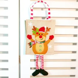 Christmas Decorations Gift Bag Santa Claus Snowman Candy Bags Wedding Tote Presents Home Handbag Cadeau Noel