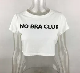 Nuova maglietta corta sexy da donna con stampa alfabeto T-shirt da donna in cotone moda crop top abbigliamento femminile