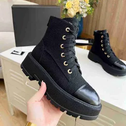 Luxury Designer C Ankle Boots Leather Women Booties Fashion Warm Winter Channel Boot Woman Platform Letter CCity jhnnbn