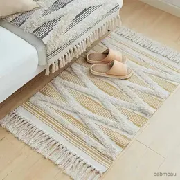 Teppiche Nordic Cotton Line Weiche Quaste Heimteppiche für Wohnzimmer Schlafzimmer Kinderzimmer Dekorieren Heimteppich Bodentürmatte Einfache Teppichmatte