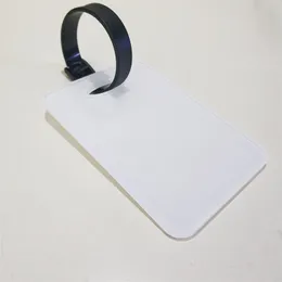 20pcs Bag Parts Sublimation DIY White Blank Acrylic Rectangle Travel Luggage Tags