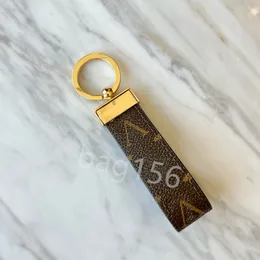 2023 High Quality Keychain Classic Exquisite mirro Luxury Designer Car Keyring Zinc Alloy Letter Unisex Lanyard Gold Black Metal Small Jewelry