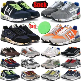 OGS Premiata Mick Sneakers Running Shoes for Men Women Black Grey Leather Mens Womens Trainers Runners Shoe