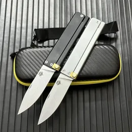 Theone 잠자리 프리 스윙 나이프 D2 블레이드 Balisong Jilt Knives EDC 도구