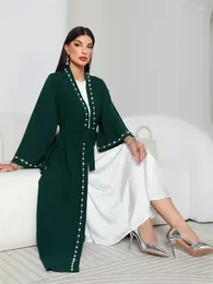 Roupas étnicas Ramadan Aberto Kimono Abaya Oração Roupas Mulheres Kaftan Arábia Saudita Turquia Islam Vestido Muçulmano Kebaya Robe Femme Musulmane