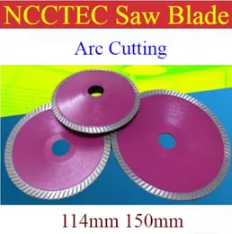 Aquariums 4.5'' 6'' NCCTEC Diamond ARC turbo saw blade | 114mm 150mm washbasin cupboard Fish tank granite marble Curve cutting discs plate