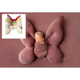 Keepsakes Born Pography Requisiten Posing Wing Butterfly Kissen Kissen Baby Shooting Zubehör 231128