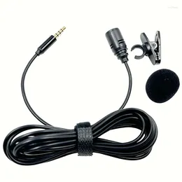 Mikrofoner Bekväma Clip-On Lavalier Microphone 3,5 mm bärbar plugg och användning