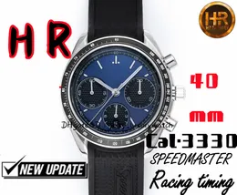 hr factory orologio da uomo di lusso multifunzione cronografo da corsa orologio misura 40mm cal 3330 movimento cronografo profondità impermeabile di 100 metri blu 326.32.40.50
