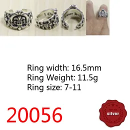 20056 Fashion Ring Boat Anchor S925 Sterling Silver Open Letter Personalized Finger Finger Youth Punk Hip Hop Piece Brotro