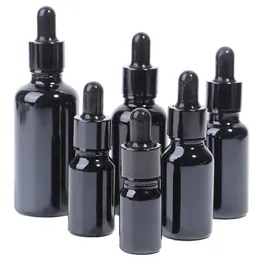 Glas-Tropfflasche, 50 ml, schwarze Tinkturflaschen mit Brille, Augentropfer für ätherische Öle, Reisen, Aromatherapie, Labor, Pggqq
