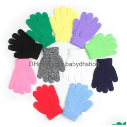 Children'S Finger Gloves Fashion Children Kids Magic Glove Mitten Girl Boy Kid Stretchy Knitted Winter Warm Pick Color Drop Delivery Dhcla