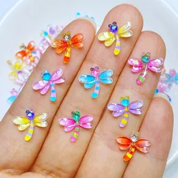 Dekorative Objekte Figuren 50 Stück süße Mini 1112 mm Die kleine Libelle flache Rückseite Harz Cabochons Scrapbooking DIY Schmuck Handwerk Dekoration Zubehör 230428