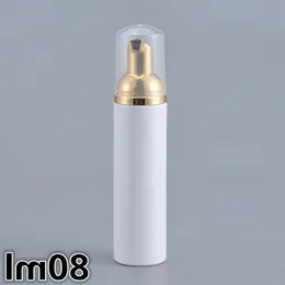 80ml garrafas de bomba de dispensador de espuma com bomba de ouro top-plástico cosmético maquiagem loção recipiente de armazenamento de espuma dispensador de sabão jar dmeqq