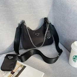 Роскошная дизайнерская сумочка сумочка нейлон мессенджер продажа 3 шт. Женские женские женские женские подмышечные плечо -кошелька мода ретро -звезда Cleo Hobo кошелек модная сумка сцепления