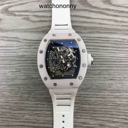 Projektant Ri Mlies Luksusowe zegarki Automatyczne specjalne RM055 Męskie niestandardowe mechaniczne zegarek maszyny pół ceramiczny Materiał Szwajcarskich Ruchów Wystrzega Wysokiej jakości