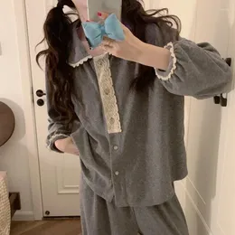 Kadın pijama artı beden kadın uzun kollu pantolonlar yumuşak pijama yormir salonu katı pijama mujer yatak odası ev kıyafetleri kadın pijamalar