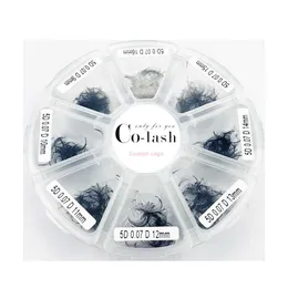 False Eyelashes 3D-16D Mixed Length Sharp Pointy Stem Premade Volume Loose Fan Lash Slim Base Promade Russia Volume Fans Eyelash Extension Loose W0403