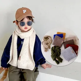 Scarves Wraps Autumn Winter Snood Collar Scarf Kerchief Shawl Korean Wool Cashmere Neck Gaiter Warmer for Children Kids Boys Girls Accessories 231127