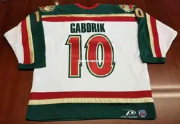 New Jerseys Custom Marian Gaborik Vintage Pro Player Maglia da hockey Maglie retrò da uomo bianche Maniche lunghe vintage