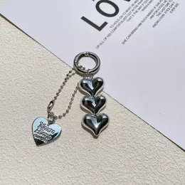 Keychains Y2k Alloy Little Love Hearts Key Rings For Women Men Friendship Gift Handbag Decoration Handmade Jewelry Gifts