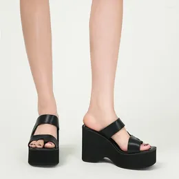 Women Shoes Sandals Wedge Black for platform chunky heels punk gladiator summer tong tong high talons femme 883 platm s c