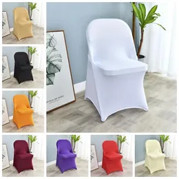 Chair Covers Fold Chair Cover Wedding Spandex Lycra Birthday Party el Banquet Show Decoration Nice Pattern Luxury Design 231127