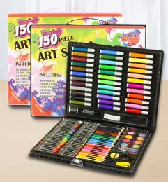 Brush PENS 150 PCS Markers Color Set Children Wathercolor Pen Crayon Oil Pastellmålning för barn Ritningsverktygskonstförsörjning Stationer P230427