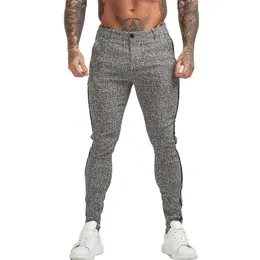 Pants GINGTTO hommes pantalons décontractés Skinng Chino pantalon coton tissu extensible taille haute mâle Streetwear marque de mode vêtements 3138