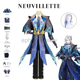 Anime Costumes Anime Impact Neuvillette Cosplay Costume Adult Carnival Uniform Wig Anime Halloween Party Costumes Masquerade Women Game zln231128